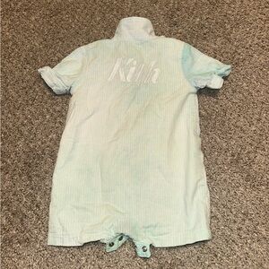 Kith Mint and White Textured Romper